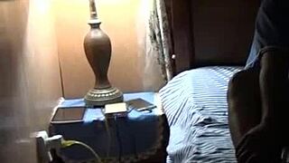 hubby surprises ebony wife with kitchen fuck after swim, neighbors watch?