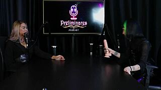 gothic babe carol rhcp sucks cock while tits get devoured by fans