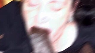 Chubby Mature's Sloppy Deepthroat on Monster Cock Leaves Mouthful Cum