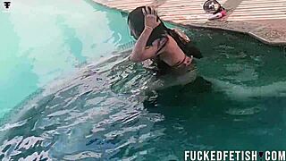 hey babe check helen star's submissive pool vibes with oral toys 😏💦