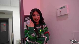 Big Titty Latina Coworker Fucks Me Sloppy at Office Christmas Party Desk Pound