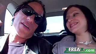 ukrainian blue-eyed lina arian teases in park stockings then three guys gangbang her at home