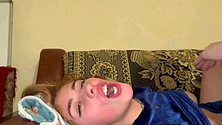 Teen Slut Chokes on Rough Throat Fuck and Sloppy Cum Blast!