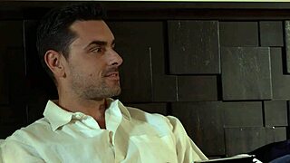 Scarlet red watches stud blast cumshot all over her sweaty tits after rough doggystyle ride