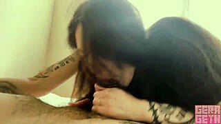 Gerageyn step sister sneaks huge cock pounding while everyone's away!