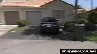 giselle d'ambrosio blows tyler steel hard on the street in this skinny teen realitykings pov