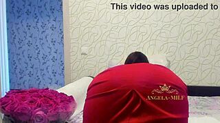 Hey horny milf angela with hairy cunt and flowers strips holes wide on couch for fans 🔥😘