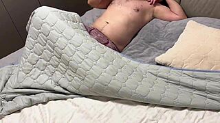 Stepson fucks stepmom creampies pussy then cums in mouth over lover's load russian