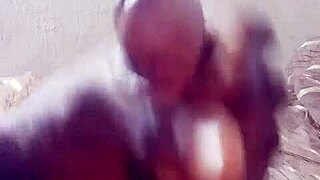 Juicy African Ass Takes Solo Anal Dildo Deep