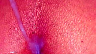 Watch this interracial couple's wet pussy creampie up close