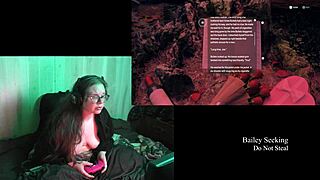 Playing Night Springs naked as busty long-haired BBW with huge natural tits part 1