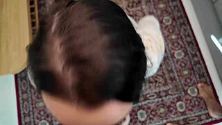 Arab housewife licks monster black cock in interracial cuckold tale