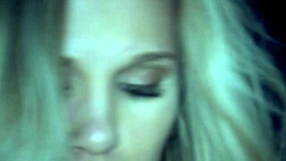 Scarlet red watches stud blast cumshot all over her sweaty tits after rough doggystyle ride