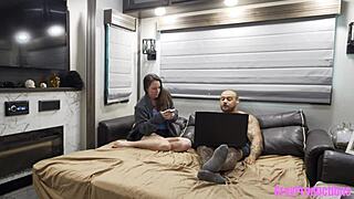 Chat Roulette Step-Brother Rips Step-Sis Virgin Pussy Doggy Creampie Cowgirl Domination