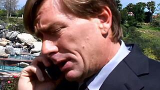 Slutty brunette mommy drips cum from her gaping shaved pussy after deepthroat and anal riding