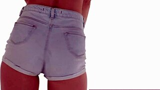 Watch This Sexy Danish Ass Shake In Tight Jean Shorts Asmr!!