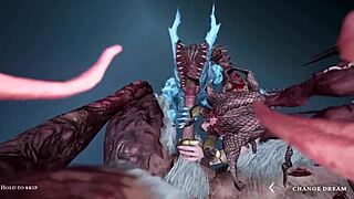 what if frost onoskelis succubus tempts you into bisexual monster sex game?