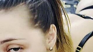 young cutie delivers messy deepthroat blowjob and sloppy rimming action