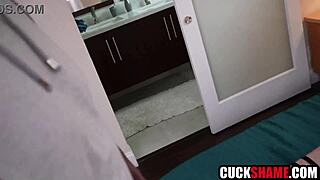 damn my hotwife blindfolded n masked takes hubbys bbc surprise rough n deep