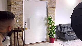 Petite Tanned Emo Licks Balls and Wet Pussy in Ted's Mansion