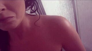 Stepmom slips into shower with stepson, lathering up for taboo mother-in-law blowjob seduction