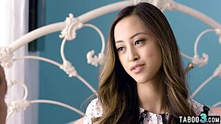 Innocent Asian Teen Alexia Anders Kisses to Big Cock Ride