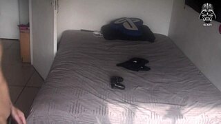 hidden camera captures guy sniffing sweaty blonde gym clothes secretly