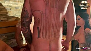 echte deutsche TEEN snowwhite fucked in FFFM GROUP sauna gangbang