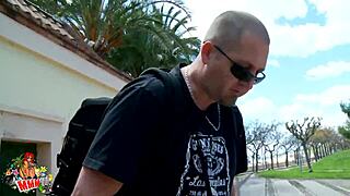 Small tits teen with big pussy gets fucked hard by two guys in panties