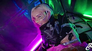 Huge Monster Dildo Stretches Gaping Juicy Asshole and Pussy