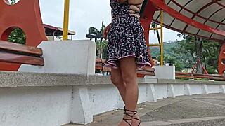 a beautiful slut waits for boyfriend at mall but stranger bends her over for passionate doggystyle pounding at his shop