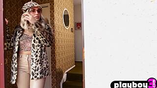 Hot Blonde Teen's Big Ass Exposed After Lingerie Strip and Rough Rip