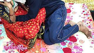 desi bhabi sakshi's hairy tight pussy creampied doggystyle with dirty hindi talk