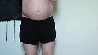 carmen nylonjunge slips into sheer nylons for barefoot fetish tease