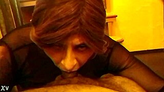 SHEMALE SUCKS CROSSDRESSER IN LINGERIE