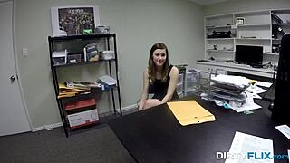 skinny redhead alaina dawson fucks pov to swallow cum and get hired