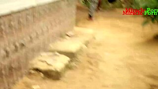 Ever wonder what happens when the landlord's daughter bathes outside? She bends over for hardcore doggystyle!