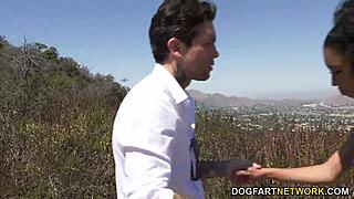 A stranger pounds skinny ebony fuck doll Jada raw