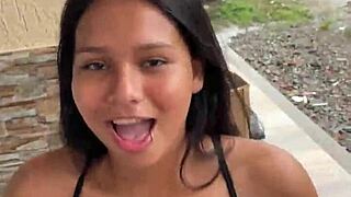yo this colombian puta sucking huge cock on street 😈 caught by nosy neighbor!!