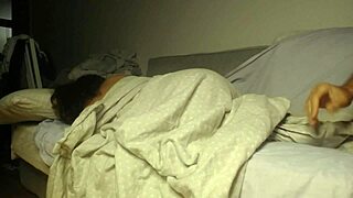 i crawl under stepmom's blanket for taboo creampie