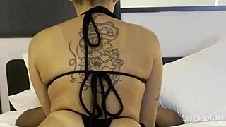 sitting in the hotel chair watching your gf take rough bbc anal doggystyle from black stud