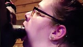 white slut wife 😍 sucking big black cock bbc like a pro!!