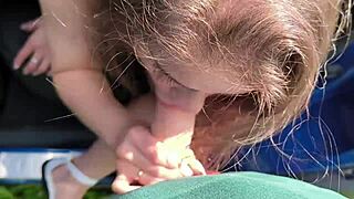 Hey, taxi driver spots bride fingering wet pussy then offers cock in car POV