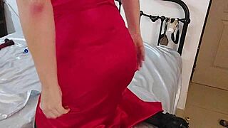 french blonde slut in satin lingerie takes pov deepthroat ass-to-mouth cumshot spanking