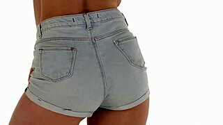Watch This Sexy Danish Ass Shake In Tight Jean Shorts Asmr!!