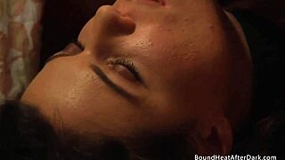 Curvy bound lesbian slave squirms moaning to orgasm as dom mistress fingers her wet pussy 😩💦🔥