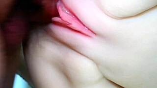 spread cute fuck doll's shaved legs for deep pussy pounding