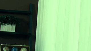 horny latina with big ass straps on and rides petite teen delivery girl