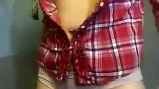 damn this sexy petite milf's plump ass in panties has me teasing for more cum