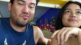 Post Party Chat With Petite Brunette Babe. Leads To Hardcore Ass Licking Backstage